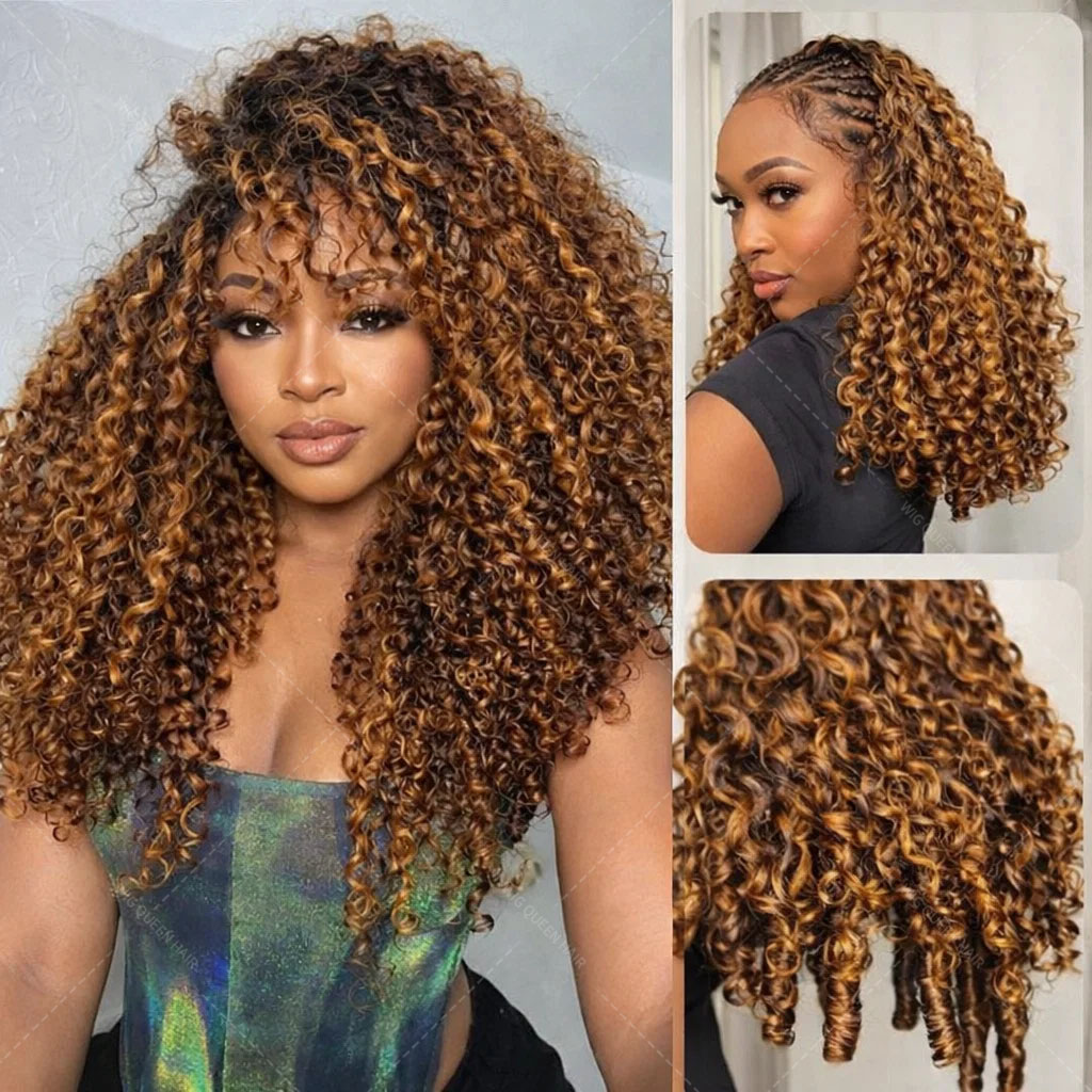 Feather Hair Extension - Rambut Crochet Keriting Burma P427 Highlight,