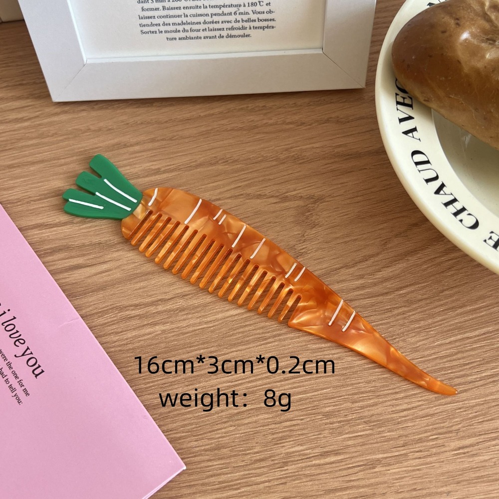 Hair Care Vegetables - Sisir Tulip Asetat Perawatan Rambut Sisir