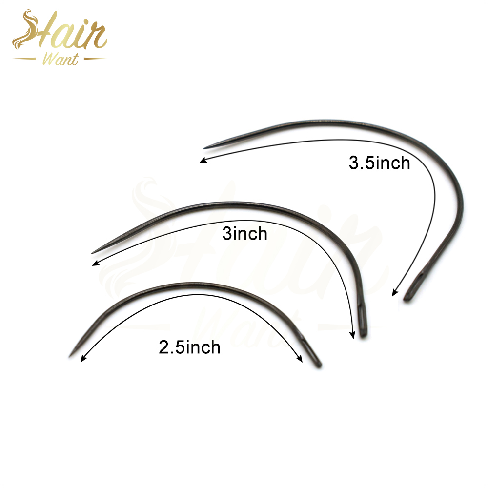 Feather Hair Extension - Hair Want 10Pcs Jarum Melengkung untuk