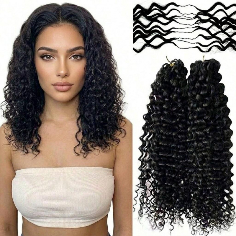 Feather Hair Extension - Ekstensi Rambut Sintetis Model Gelombang Air