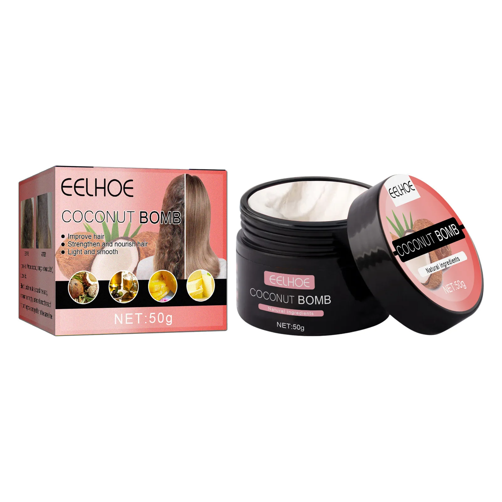 Masker Rambut Bergizi Kelapa P - Hair Care Frizzy Hair ulasan dan harga