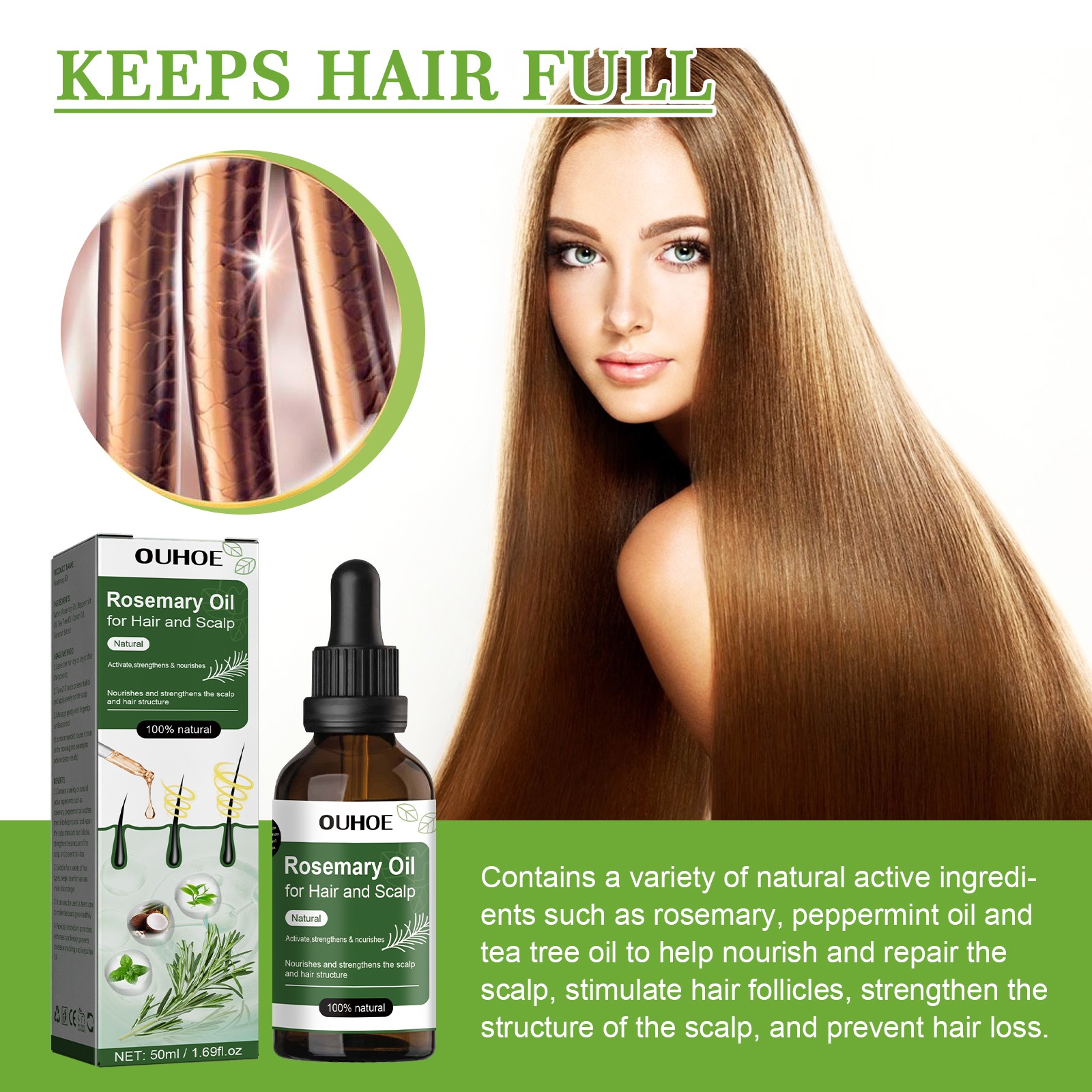 Minyak Rosemary untuk Pertumbu - Hair Care Ouai ulasan dan harga