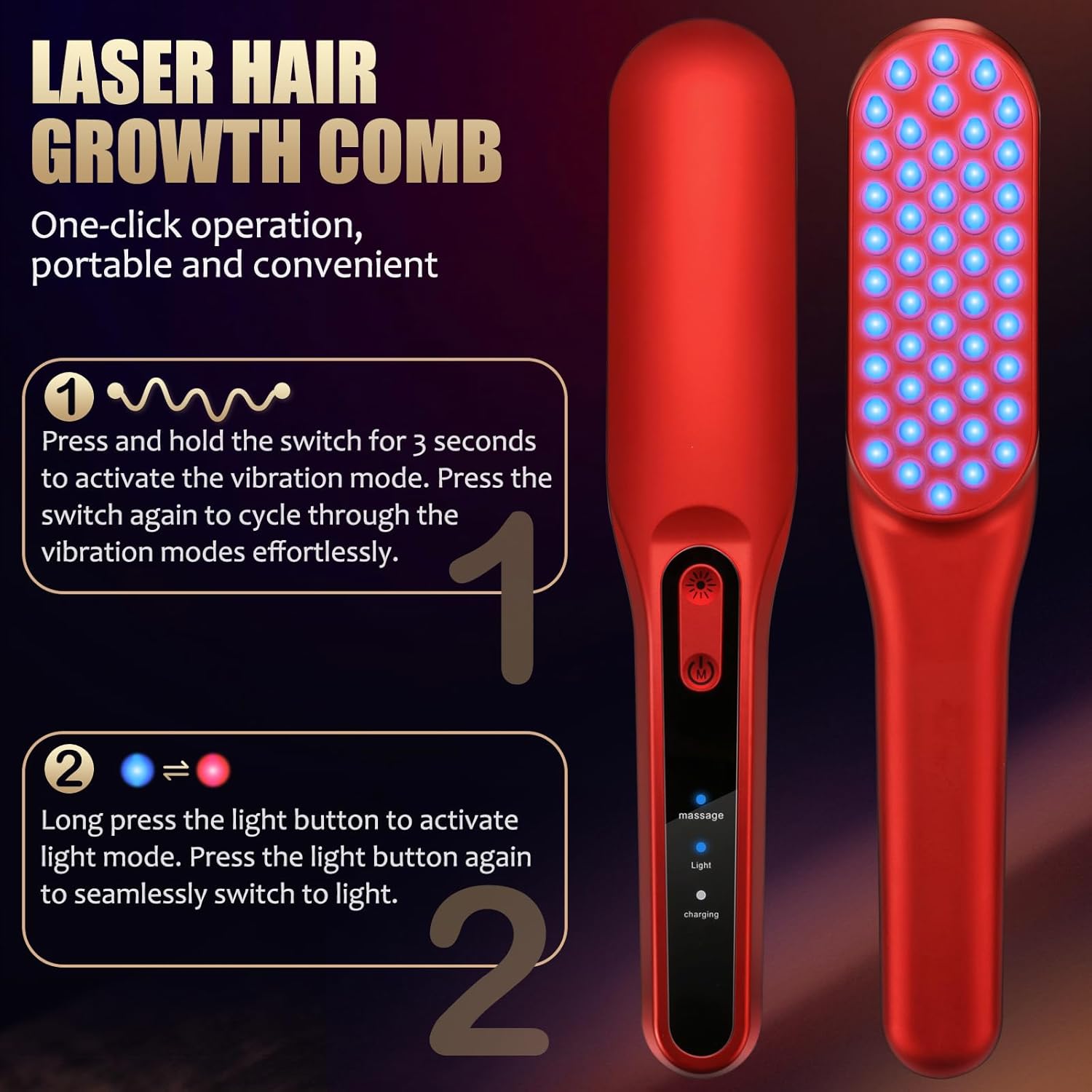 Sisir Penumbuh Rambut Laser, P - Hair Care Elseve ulasan dan harga