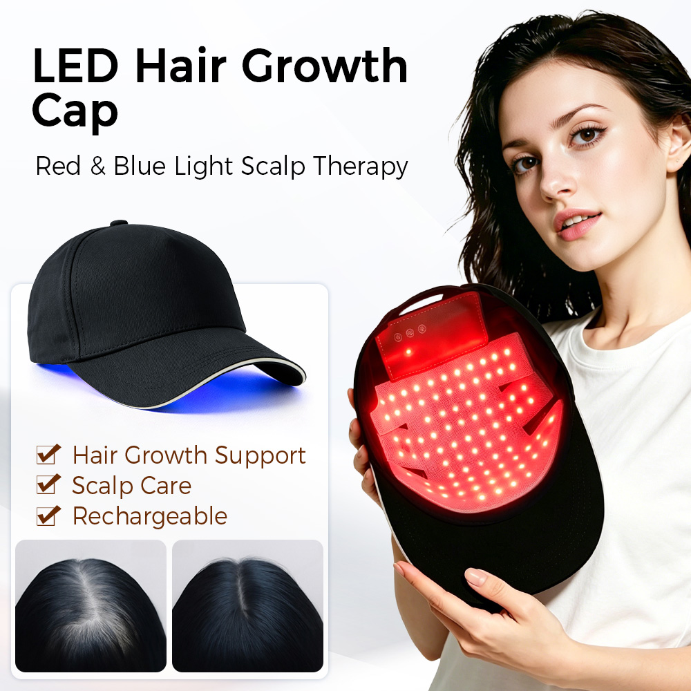 Topi Terapi Cahaya Merah Biru  - Hair Care Frizzy Hair ulasan dan harga
