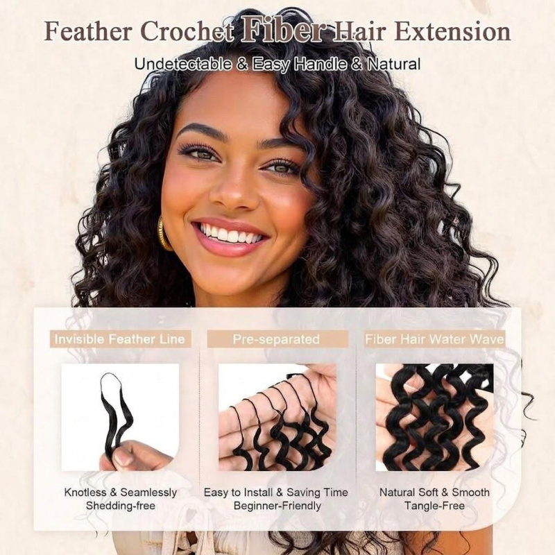 Ekstensi Rambut Sintetis Model - Feather Hair Extension ulasan dan harga